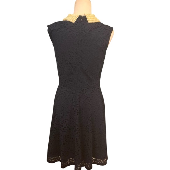 BETSEY JOHNSON Faux Pearl Collar Fit &Flare Dress cottagecore size 6 blue Lacey - Picture 2 of 16